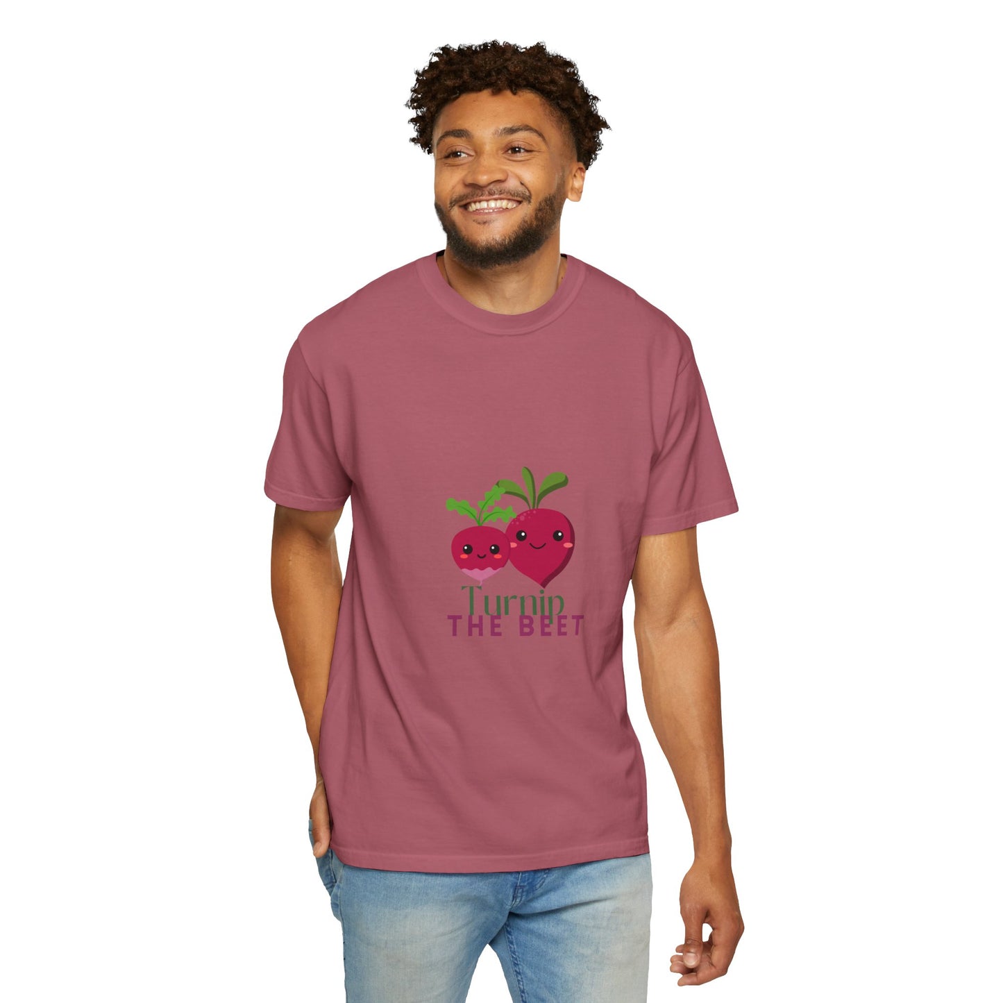 "Turnip the Beet" Unisex Garment-Dyed T-Shirt – Cute Veggie Dance Pun Graphic Tee – Funny Foodie Shirt for Dancers & Music Lovers