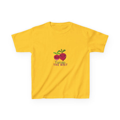 "Turnip the Beet" Youth Short Sleeve Tee – Cute Veggie Graphic Dance Pun Shirt for Kids