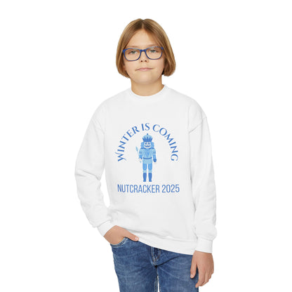 “Winter Is Coming Nutcracker 2025” Sweatshirt – YOUTH Crewneck | Holiday Dance Sweatshirt for Ballet Dancers