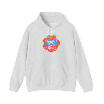 "Dance Mom" Superhero Hoodie – Floral Front Graphic & Fun Back Design | Unisex Hooded Sweatshirt for Proud Dance Parents