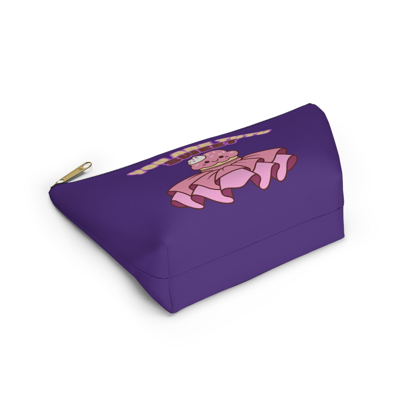 "You Are Tutu Sweet" Accessory Pouch & Makeup Bag – Kawaii Cupcake with Tutu Graphic