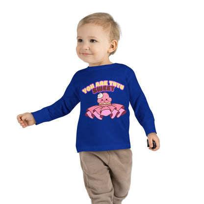 "You Are Tutu Sweet" Toddler Dance T-Shirt – Kawaii Cupcake in Tutu Graphic Long Sleeve Tee for Kids