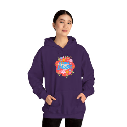 "Dance Mom" Superhero Hoodie – Floral Front Graphic & Fun Back Design | Unisex Hooded Sweatshirt for Proud Dance Parents