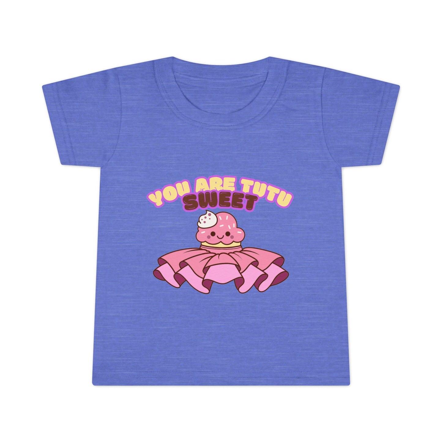 "You Are Tutu Sweet" Toddler Dance T-Shirt – Kawaii Cupcake in Tutu Graphic Short Sleeve Tee for Kids