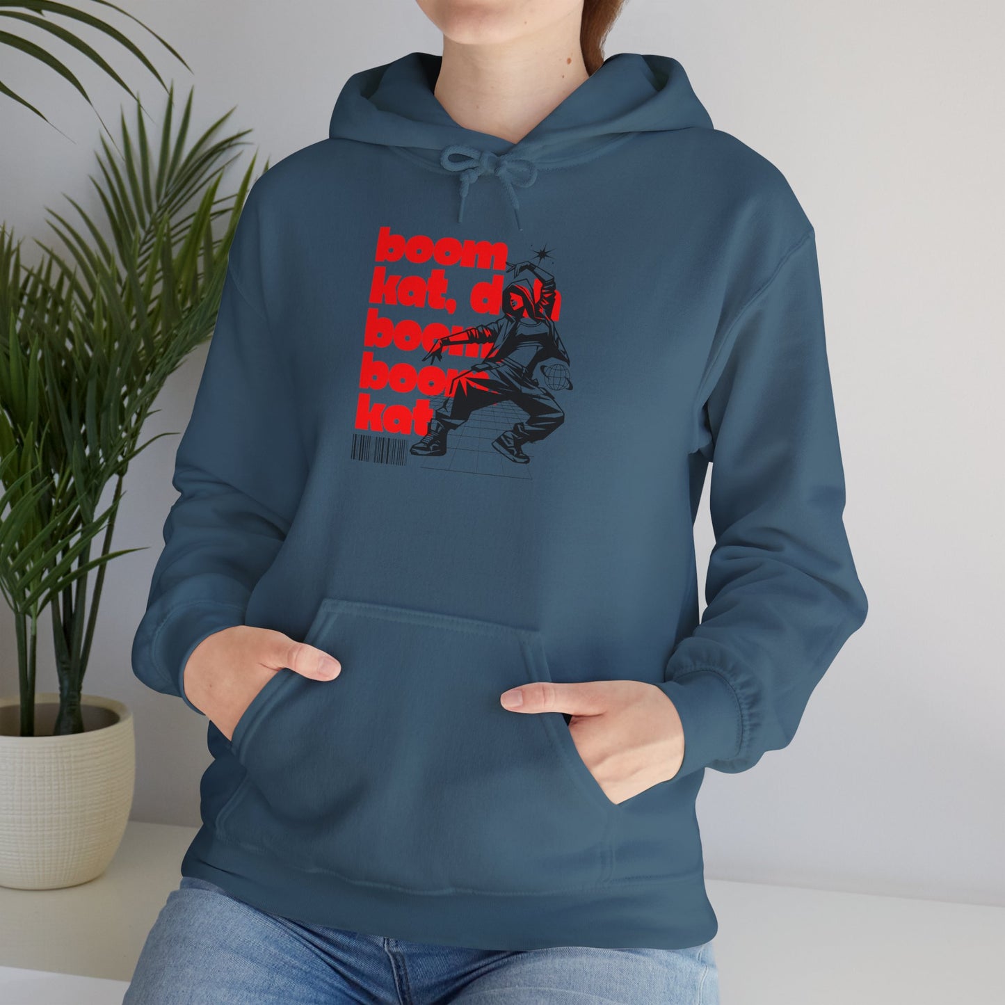 “Boom Kat” Hoodie – Unisex Hooded Sweatshirt with Bold Streetwear-Inspired Dance Graphic
