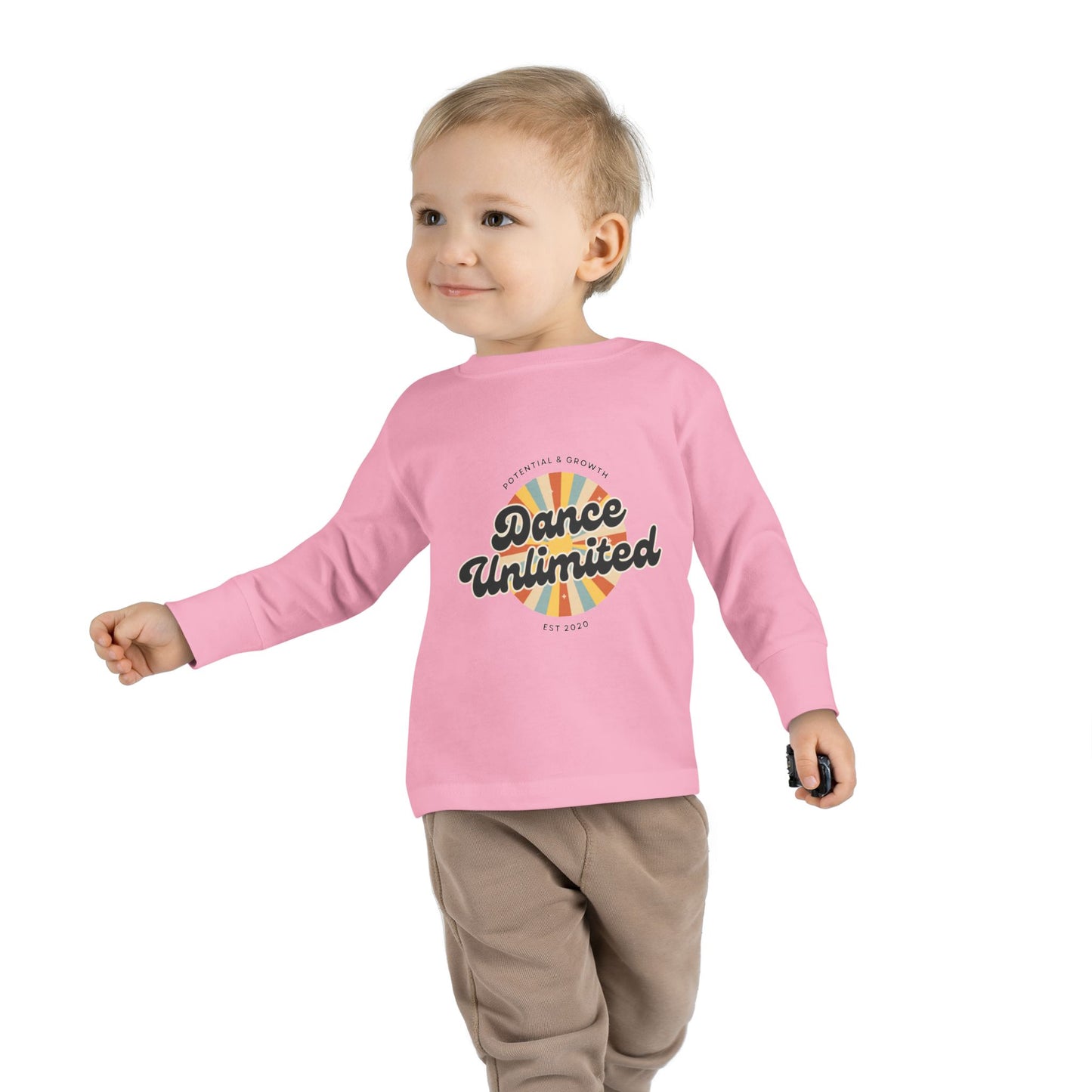 "Dance Unlimited – Potential & Growth" Toddler Dance T-Shirt – Retro Long Sleeve Tee for Kids