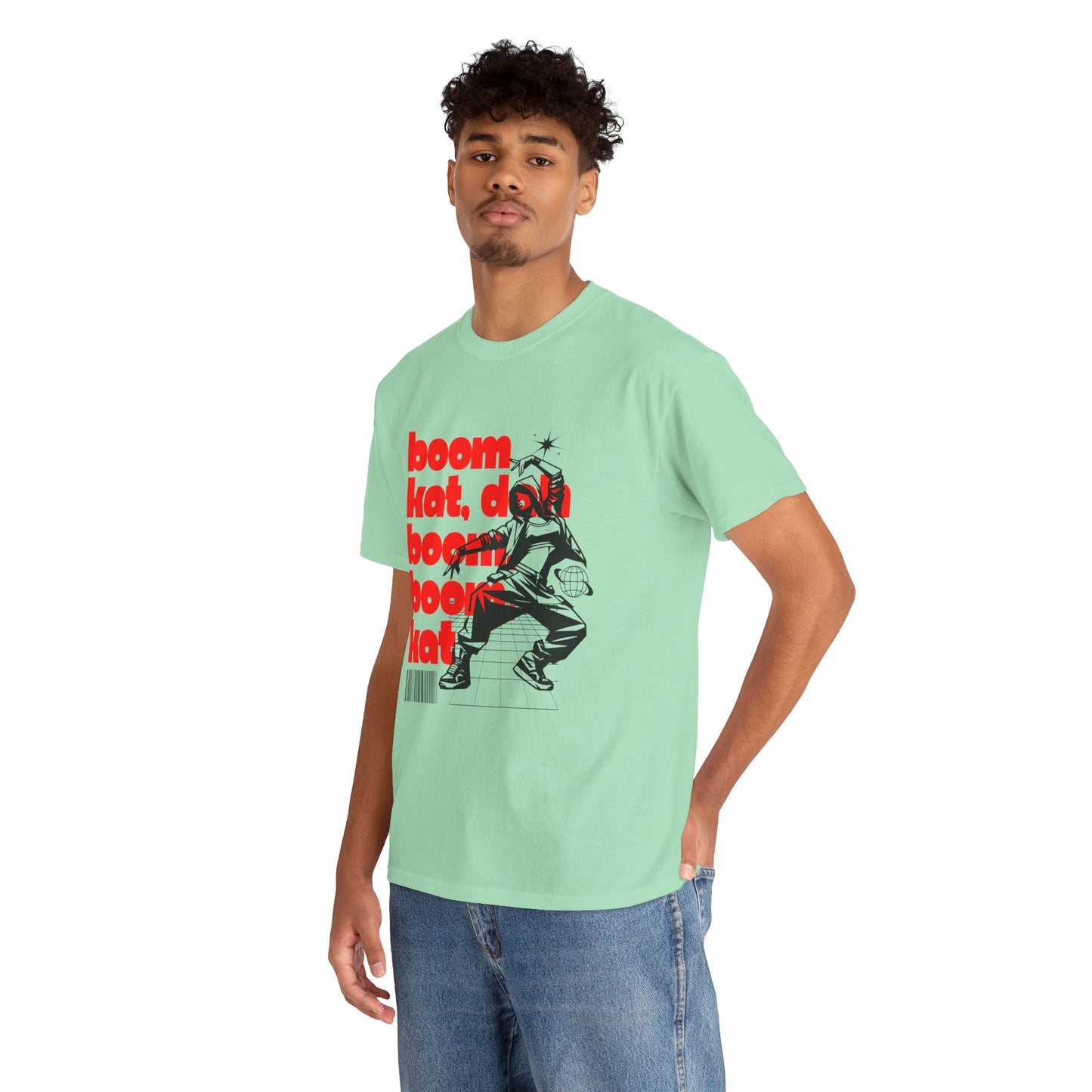 "Boom Kat, Dah, Boom, Boom, Kat" Streetwear Dance Graphic – Unisex Heavy Cotton Tee