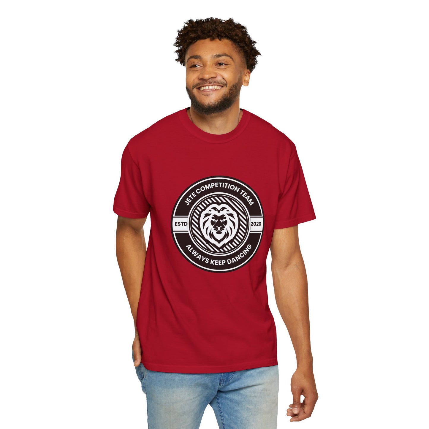 "Jeté Competition Team,  Always Keep Dancing" Unisex Garment-Dyed T-Shirt – Collegiate-Style Dance Graphic Tee – Shirt for Dancers & Teams