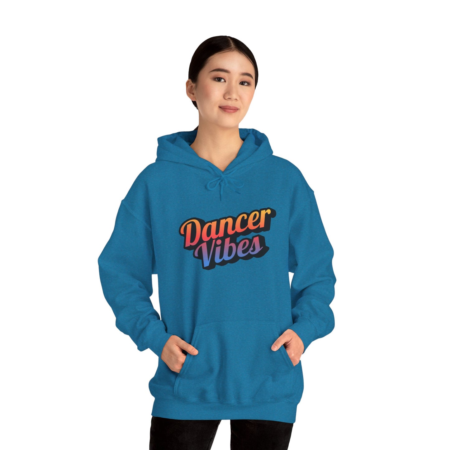 "Dancer Vibes" Unisex Hooded Sweatshirt – Colorful Retro Dance Graphic Hoodie for Dance Lovers