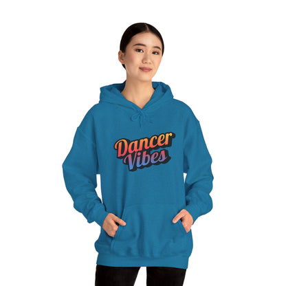 "Dancer Vibes" Unisex Hooded Sweatshirt – Colorful Retro Dance Graphic Hoodie for Dance Lovers
