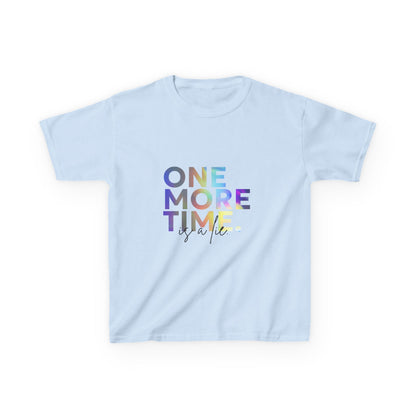 “One More Time is a Lie” Colorful Dancer Shirt – Funny Dance Practice Saying T-Shirt for Kids - Youth Dance Graphic Tee