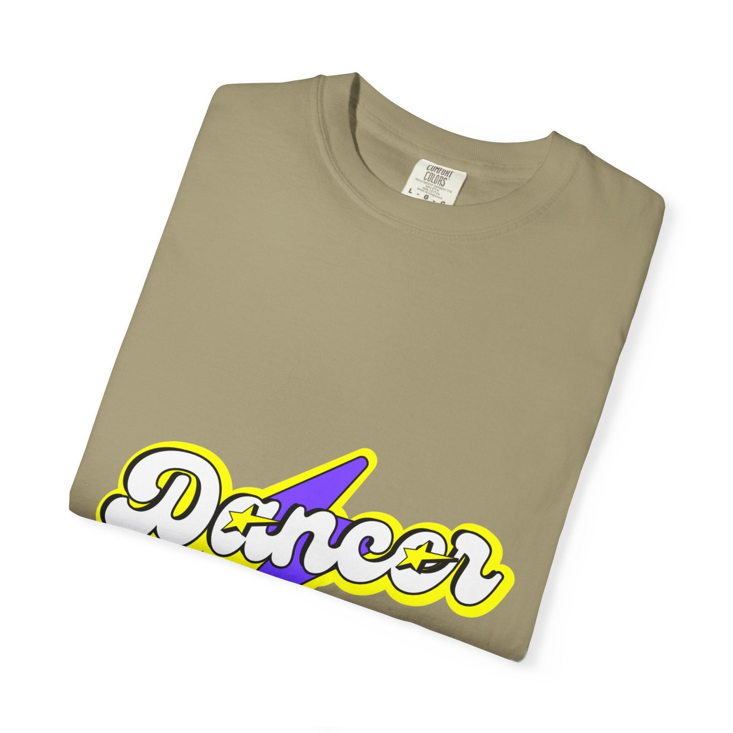 "Dancer" Unisex Garment-Dyed T-Shirt – Superhero-Style Bold Graphic Tee – Dance Power Shirt for Performers & Movers