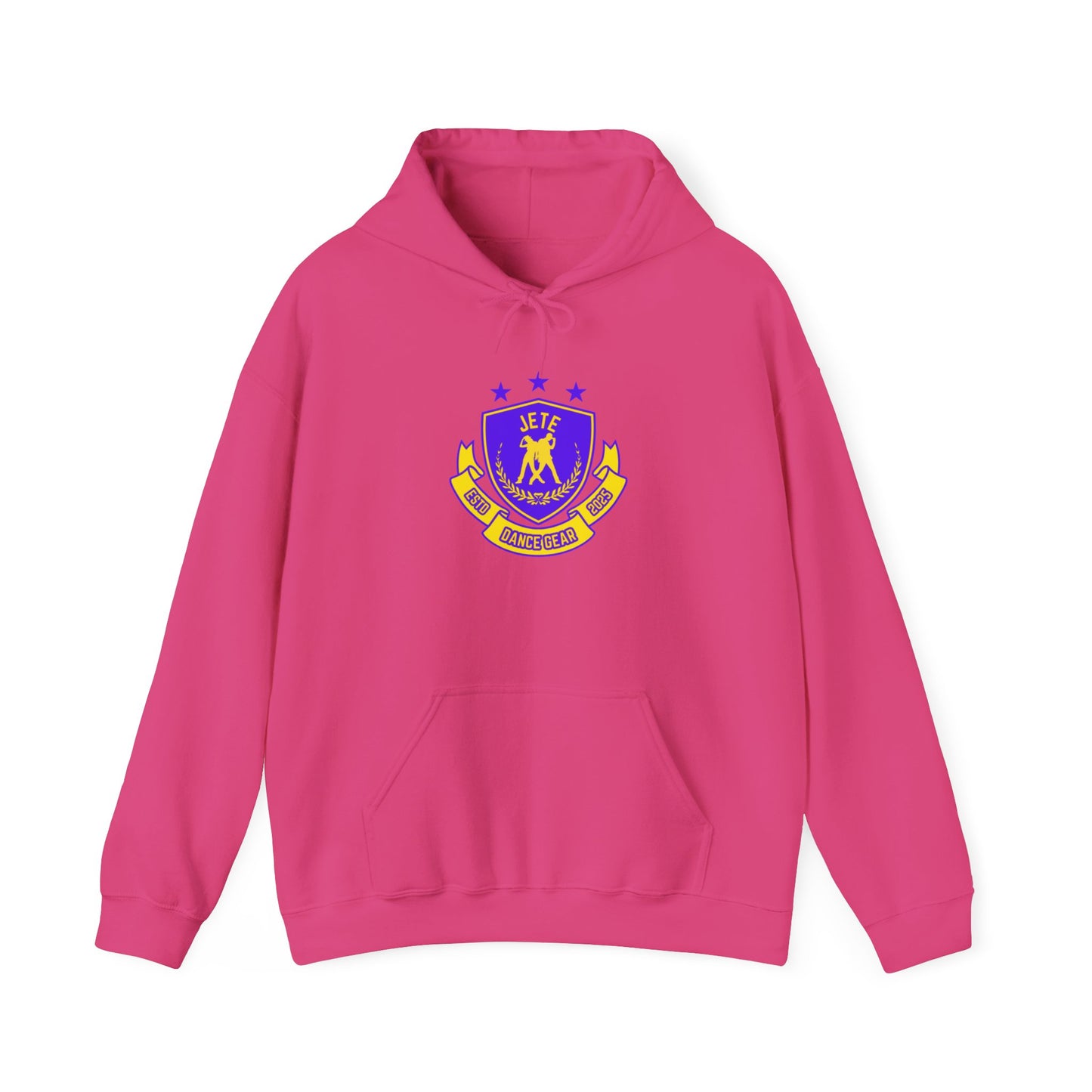 "Jeté Dance Gear" Unisex Hooded Sweatshirt – Collegiate Style Dance Hoodie for Dancers & Dance Lovers