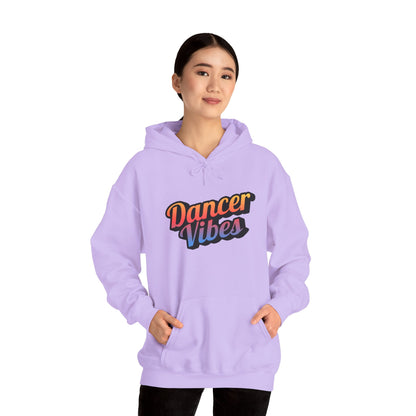 "Dancer Vibes" Unisex Hooded Sweatshirt – Colorful Retro Dance Graphic Hoodie for Dance Lovers