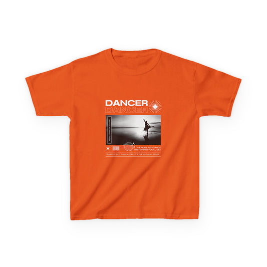 "Dancer" Arabesque on the Beach – Youth Short Sleeve Dance Tee in Streetwear-Inspired Style