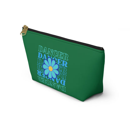 "Dancer" Makeup Bag – Elegant Floral Dance Graphic – Stylish Zipper Pouch for Cosmetics, Accessories & Gifts for Dancers