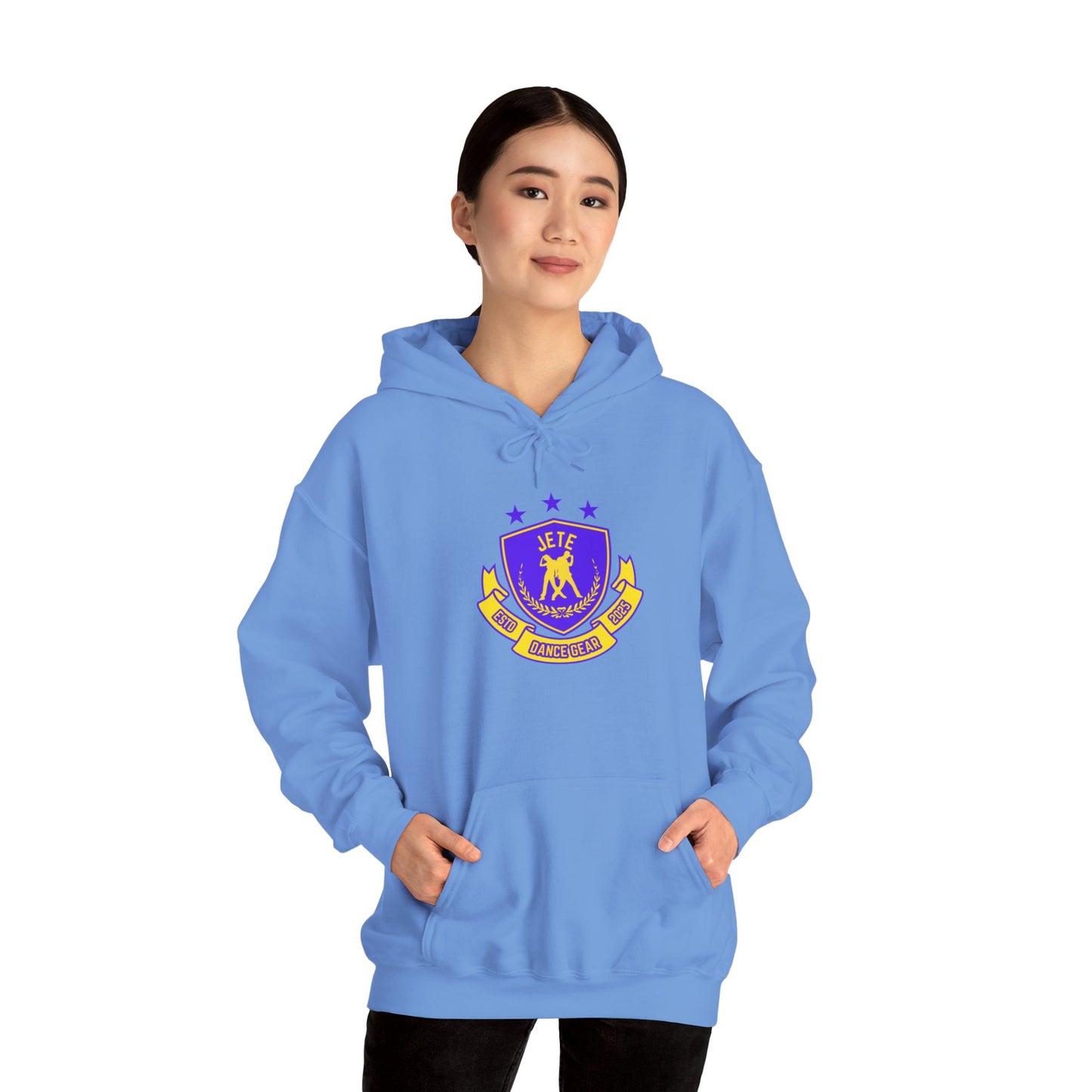 "Jeté Dance Gear" Unisex Hooded Sweatshirt – Collegiate Style Dance Hoodie for Dancers & Dance Lovers