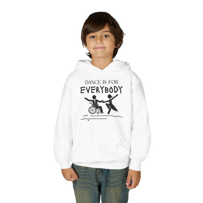 “Dance Is for Everybody” Unisex Youth Hoodie – Inclusive Dance Hoodie for Kids & Teens, Personalized with Name or Studio