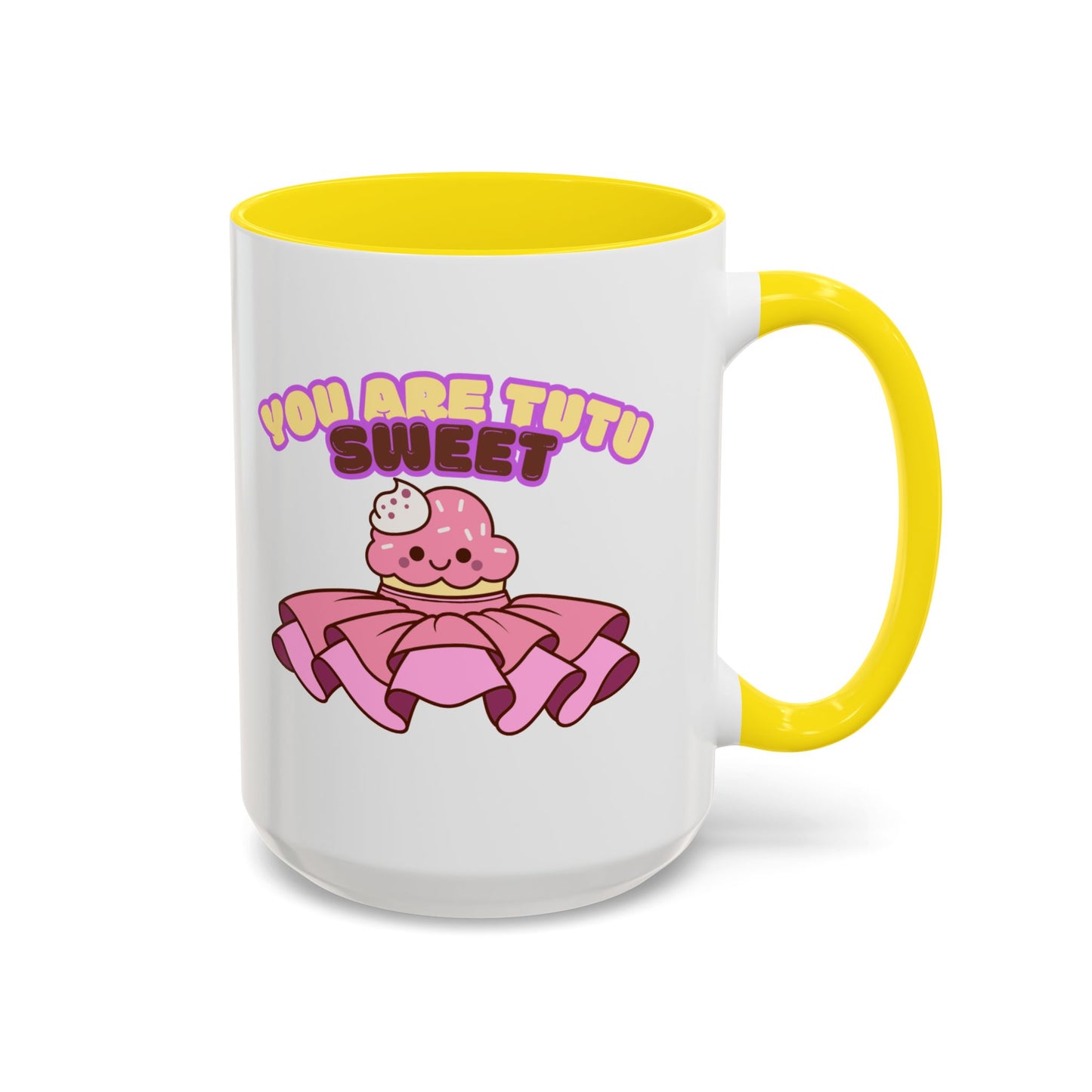 "You Are Tutu Sweet" Accent Coffee Mug – Cute Ballet Pun with Kawaii Ceramic Mug for Dancers and Dance Lovers