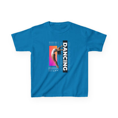 “Dancing” Youth Short Sleeve T-Shirt – Streetwear-Inspired Female Dancer Graphic – Stylish Kids Dance Apparel Tee