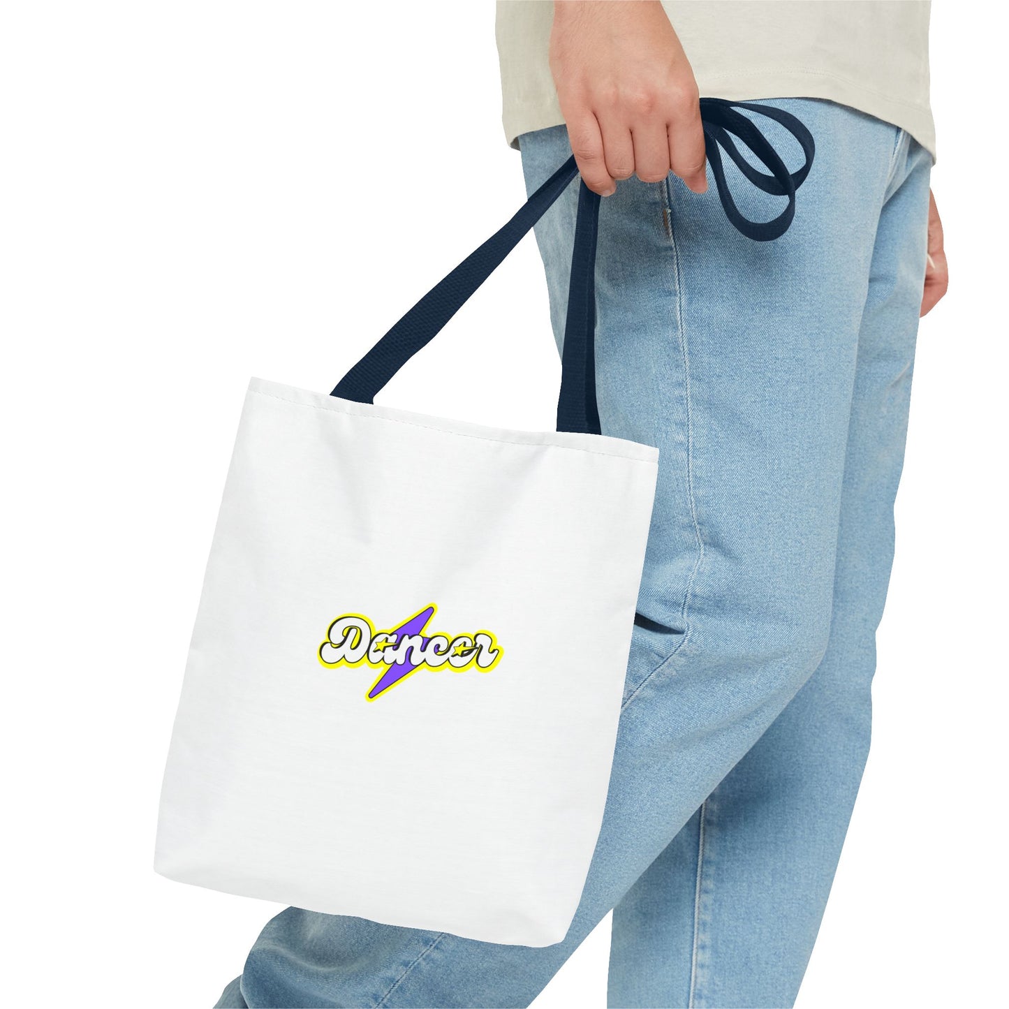 “Dancer” Superhero Graphic Canvas Tote Bag – Bold Dance Tote for Classes, Rehearsals & Everyday Use