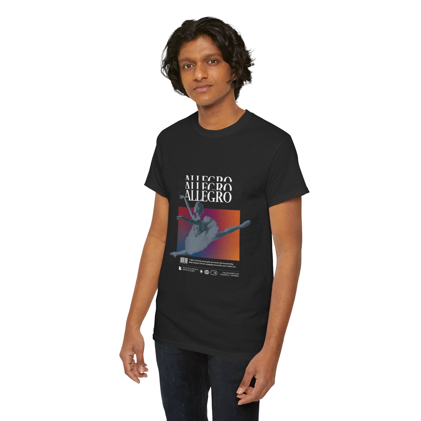 "Allegro" Ballet Definition Tee – Unisex Heavy Cotton T-Shirt with Ballet Streetwear Graphic