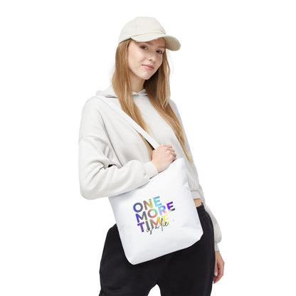 "One More Time Is a Lie" Dance Quote Canvas Tote Bag – Funny Colorful Text Graphic Dance Bag for Rehearsals, Studio & Everyday Use