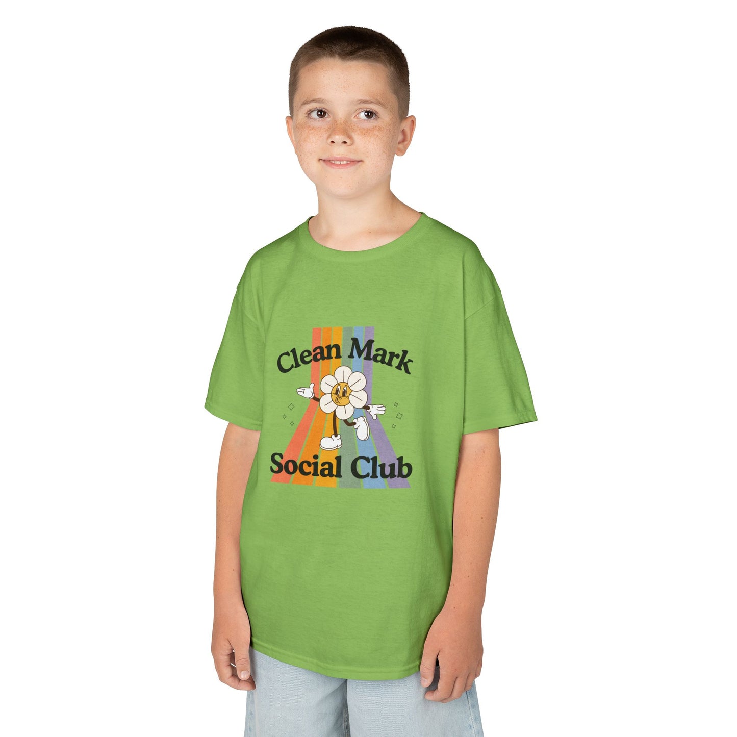 “Clean Mark Social Club” Kids Heavy Cotton™ Tee – Streetwear-Inspired Dance Graphic Tee for Kids