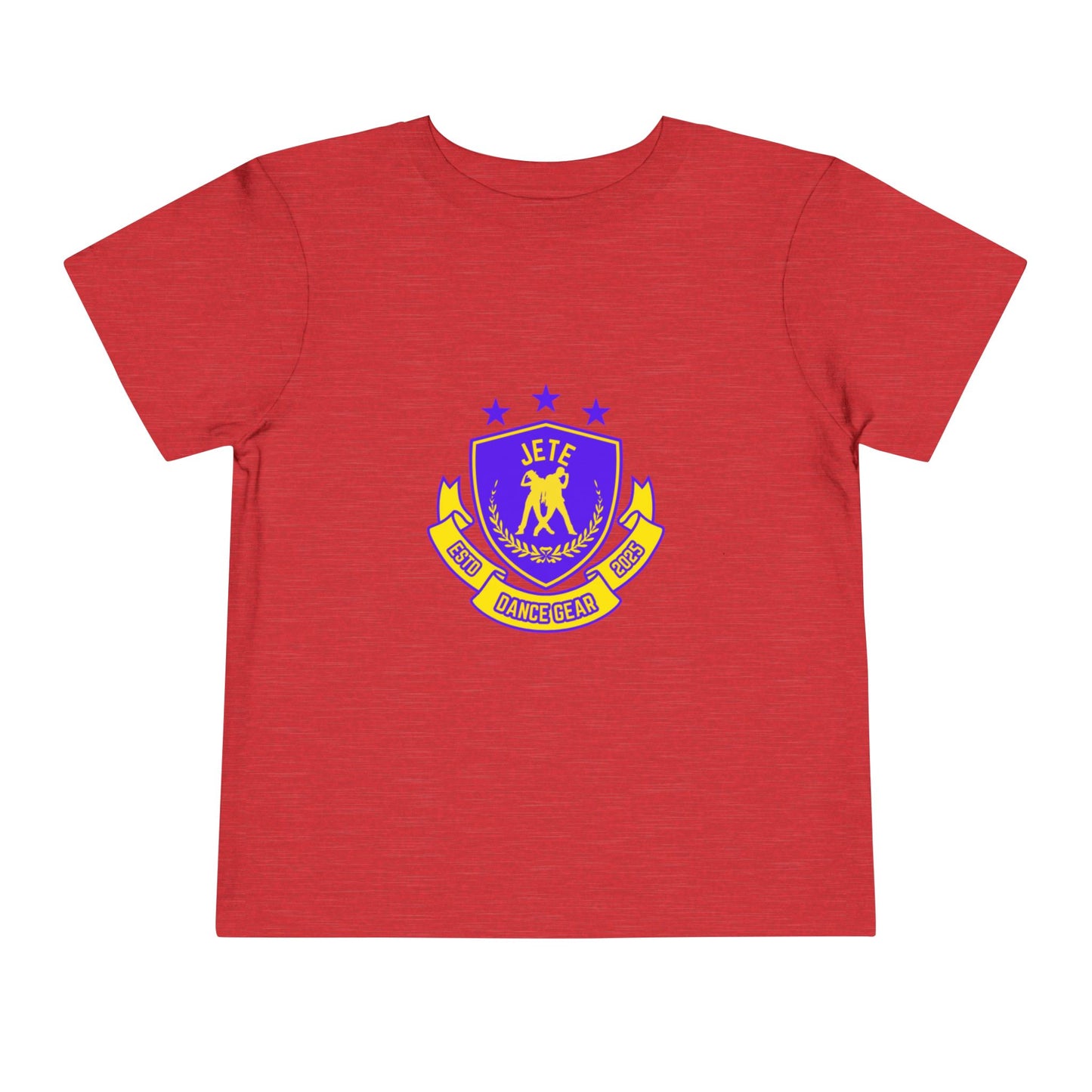 "Jeté Dance Gear" Toddler Dance T-Shirt – Collegiate-Inspired Dancer Graphic Short Sleeve Tee for Kids