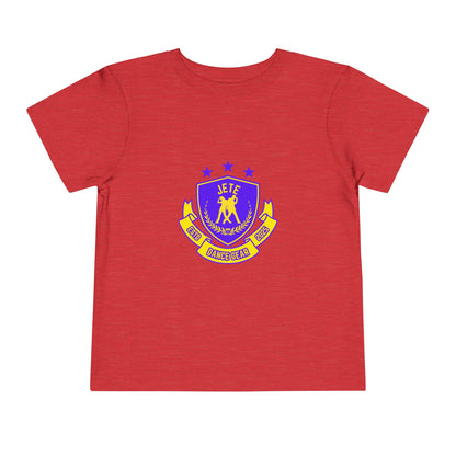 "Jeté Dance Gear" Toddler Dance T-Shirt – Collegiate-Inspired Dancer Graphic Short Sleeve Tee for Kids