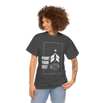 "Point Your Feet" Streetwear Dance Tee – Unisex Heavy Cotton Ballet-Inspired T-Shirt for Dancers