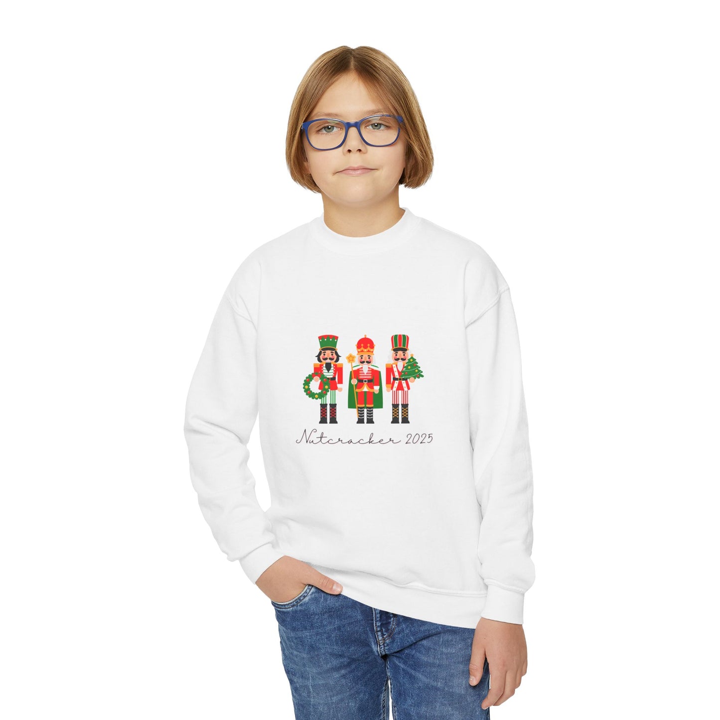 “Nutcracker 2025” Sweatshirt – YOUTH Crewneck | Ballet Holiday Dance Sweatshirt for Dancers