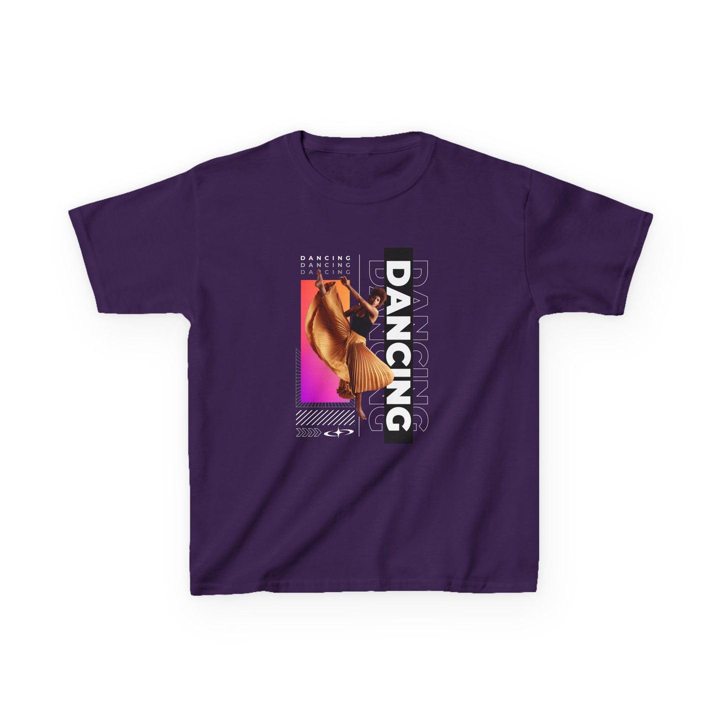 "Dancing" Youth Short Sleeve T-Shirt – Streetwear-Inspired Female Dancer Graphic – Stylish Dance Apparel for Kids