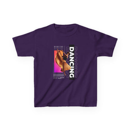 "Dancing" Youth Short Sleeve T-Shirt – Streetwear-Inspired Female Dancer Graphic – Stylish Dance Apparel for Kids