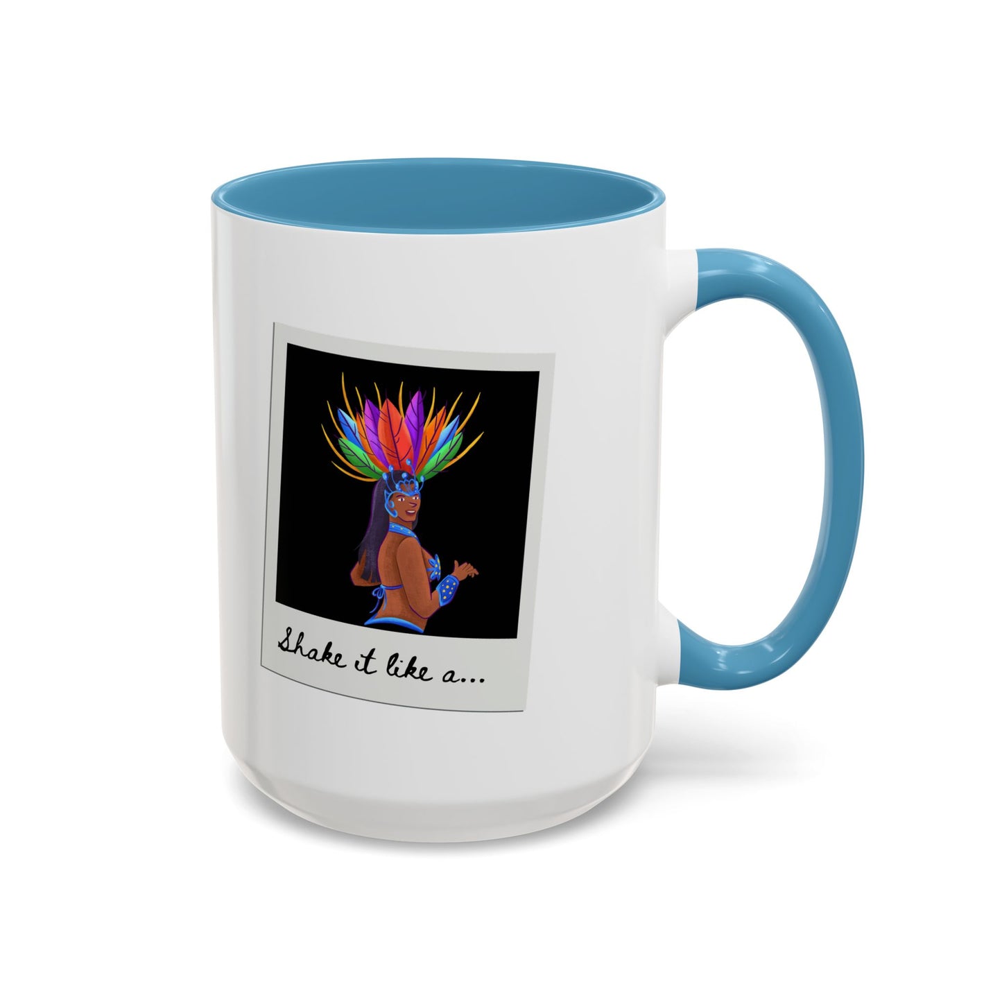 "Shake It Like a..." Accent Coffee Mug – Fun Dance Quote Ceramic Mug for Dancers and Music Lovers