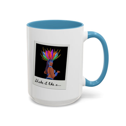 "Shake It Like a..." Accent Coffee Mug – Fun Dance Quote Ceramic Mug for Dancers and Music Lovers