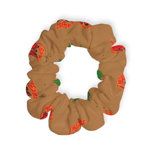 “What's a Pepper's Favorite Dance? Salsa!” Scrunchie – Funny Dance Pun Hair Accessory with Cute Pepper Graphic