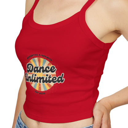 "Dance Unlimited – Potential & Growth" Women’s Spaghetti Strap Tank Top – Retro Dance Graphic | Inspirational Studio Apparel for Dancers & Performers