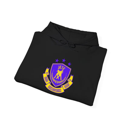 "Jeté Dance Gear" Unisex Hooded Sweatshirt – Collegiate Style Dance Hoodie for Dancers & Dance Lovers