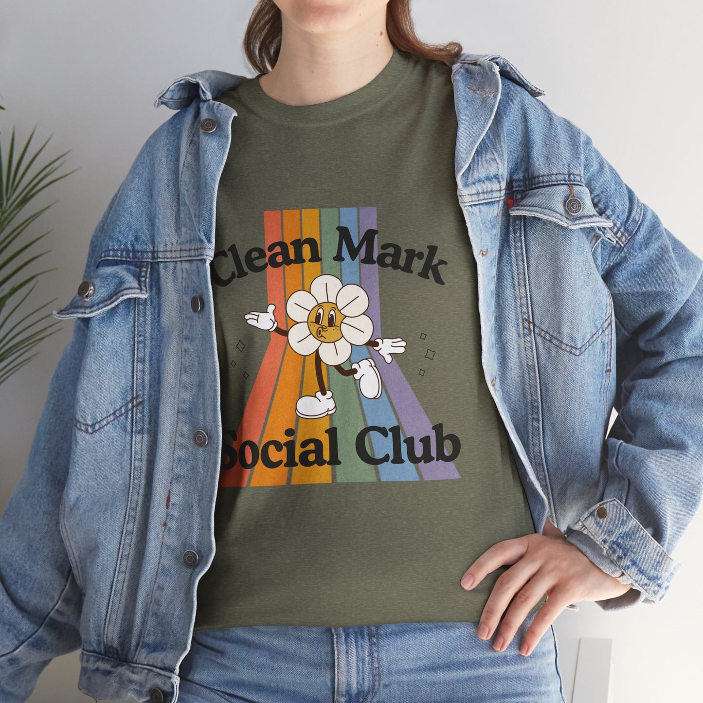 “Clean Mark Social Club” Unisex Heavy Cotton T-Shirt – Streetwear-Inspired Dance Graphic Tee for Adults & Kids