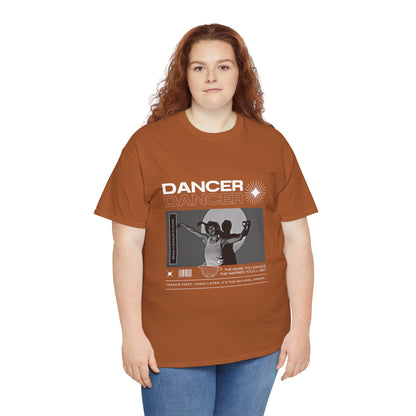 "Dancer" Spotlight Contemporary Dance Graphic Unisex Heavy Cotton Tee – Streetwear-Inspired Dance T-Shirt for Performers & Dance Lovers