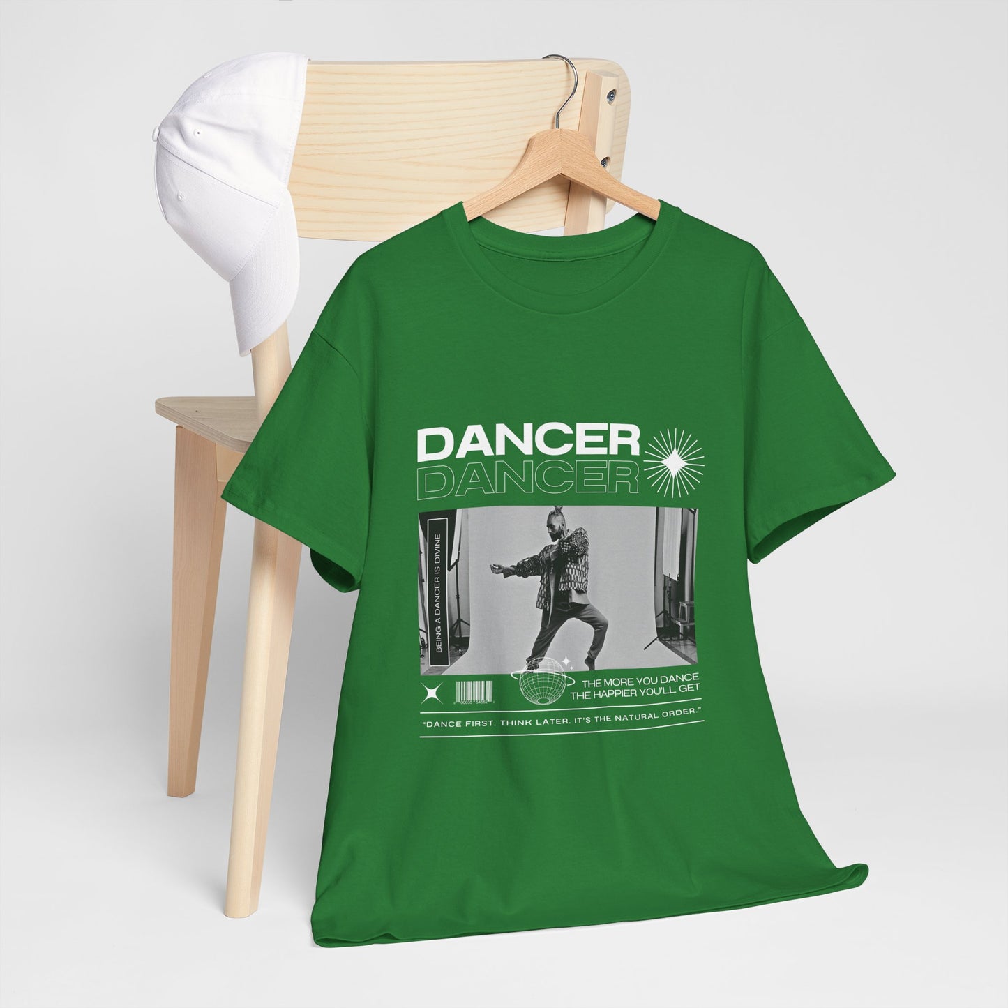"Dancer "Jazz Pose Unisex Heavy Cotton Tee – Streetwear-Inspired Jazz Dance Graphic T-Shirt for Performers