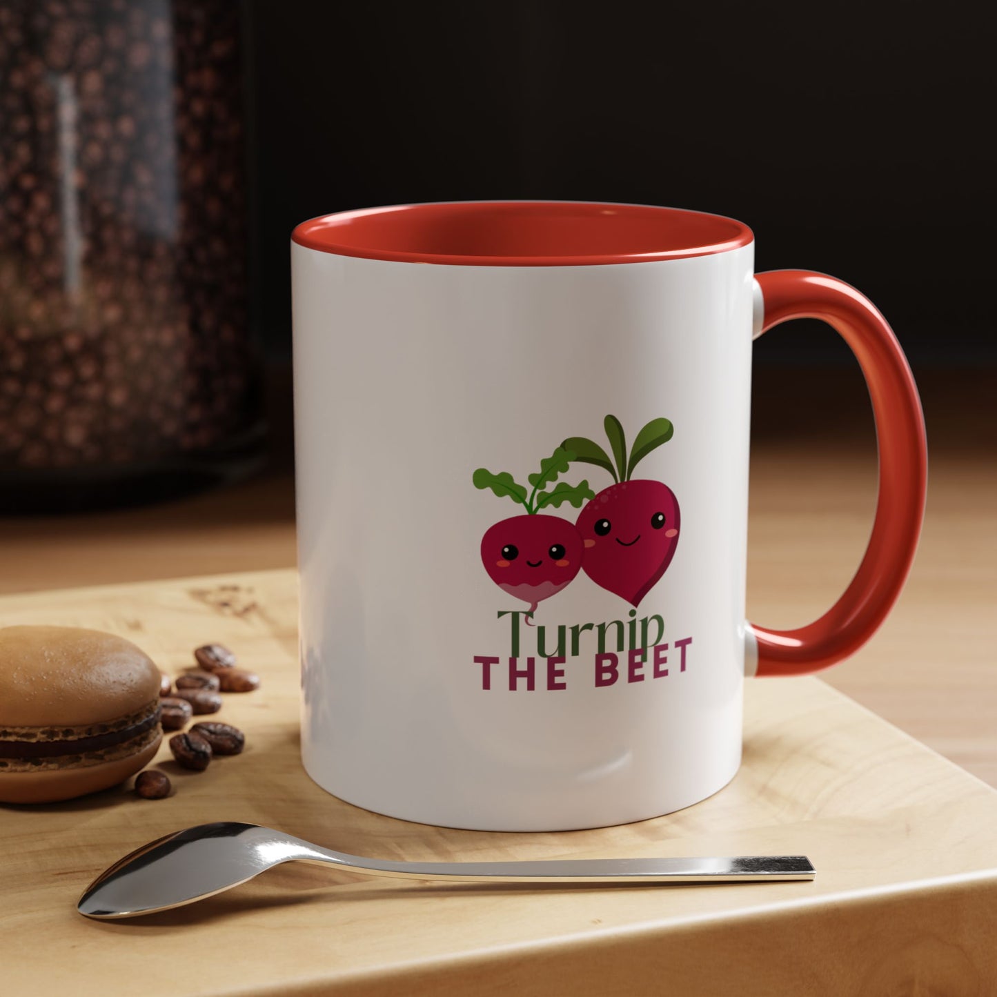 "Turnip the Beet" Accent Coffee Mug – Funny Dance Pun Ceramic Mug for Dancers and Music Lovers