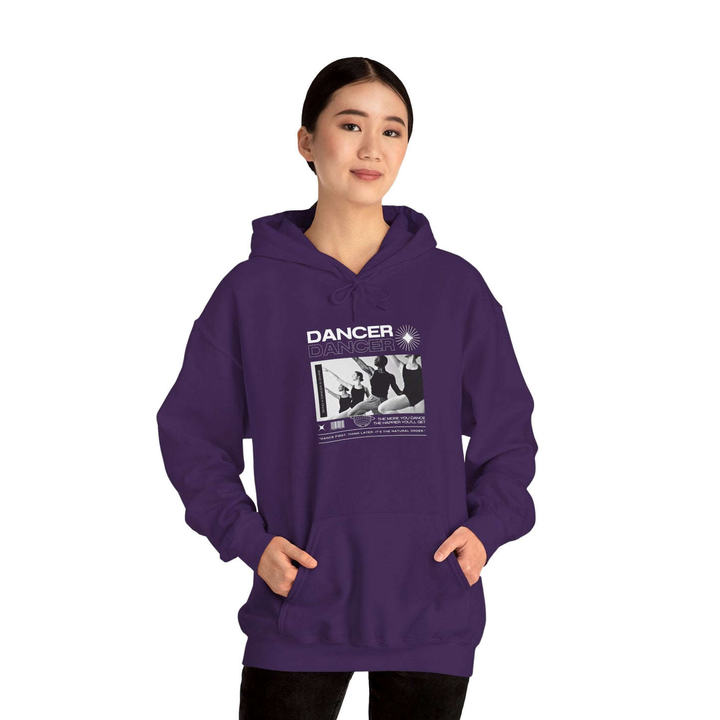 “Dancer” Young Ballet Dancers at the Barre Graphic | Streetwear-Inspired Ballet Hoodie for Dance Enthusiasts - Unisex Heavy Blend™ Hooded Sweatshirt