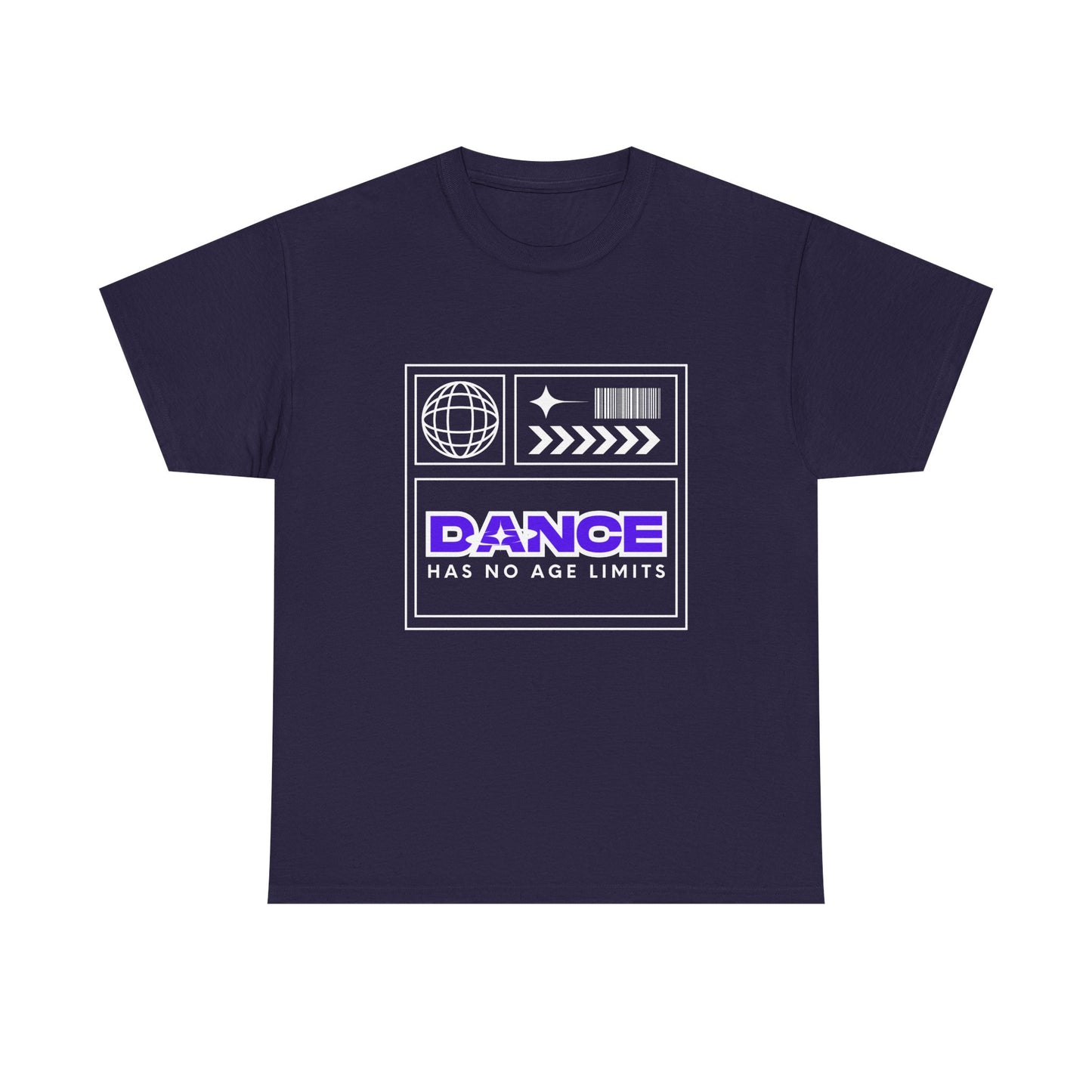 "Dance Has No Age Limits" Unisex Heavy Cotton T-Shirt – Streetwear Graphic Tee for Dancers of All Ages