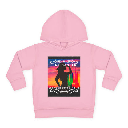 "Line Dancer, Get Your Boots in Line" Streetwear Dance Graphic – Toddler Pullover Hoodie
