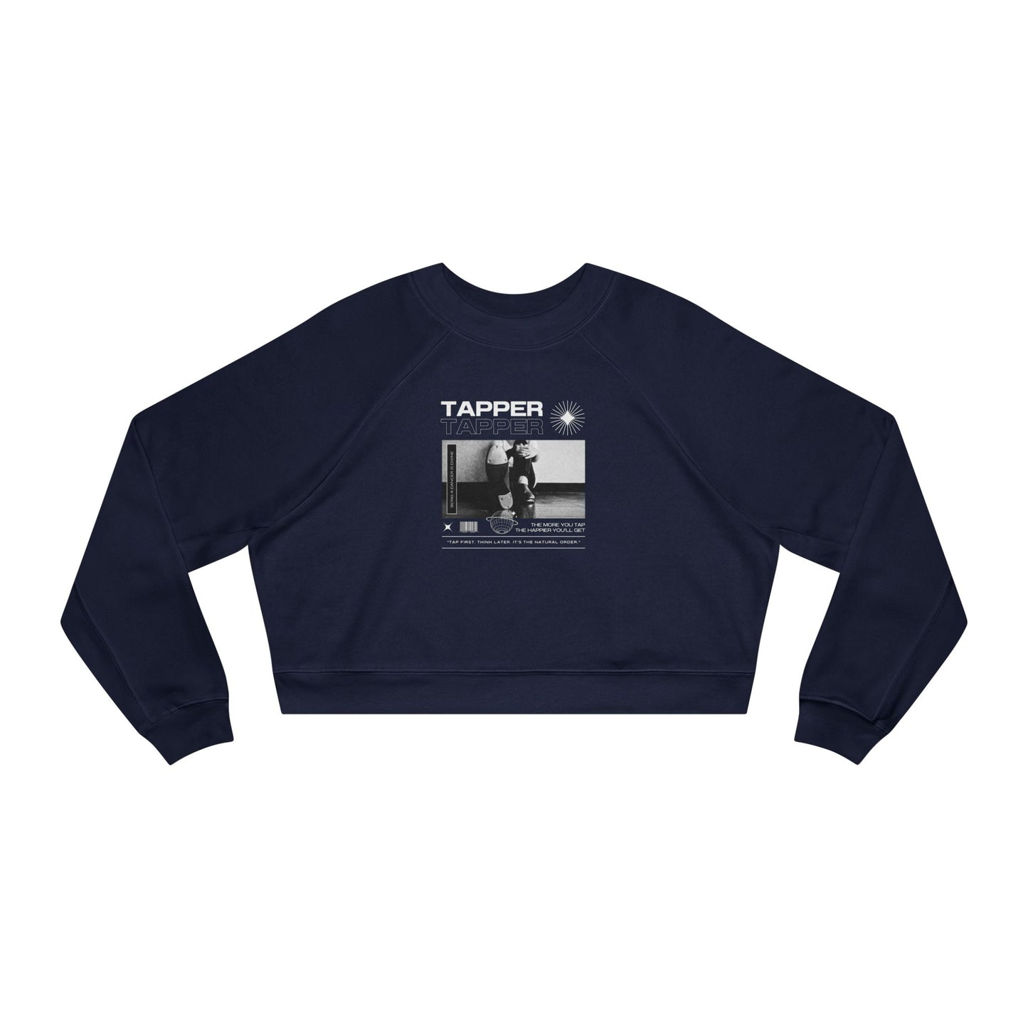 “Tapper” Tap Shoes Streetwear Graphic | Tap Dance Sweatshirt for Dancers & Enthusiasts - Women’s Cropped Sweatshirt