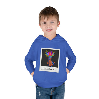 "Shake It Like a..." Toddler Pullover Hoodie – Carnival Samba Dancer Graphic Fleece Sweatshirt for Kids