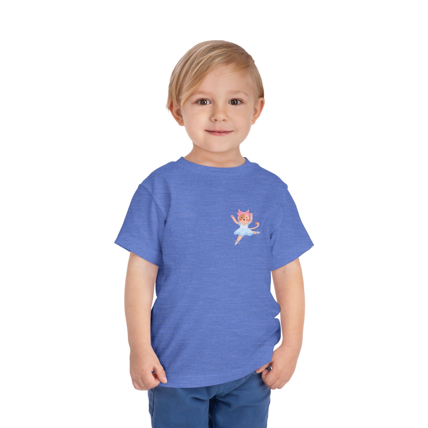“Every Meow & Then I Dance” Adorable Dancing Cat Graphic | Cute Cat Dance T-Shirt for Toddlers & Little Ballet Lovers - Toddler Short Sleeve Tee