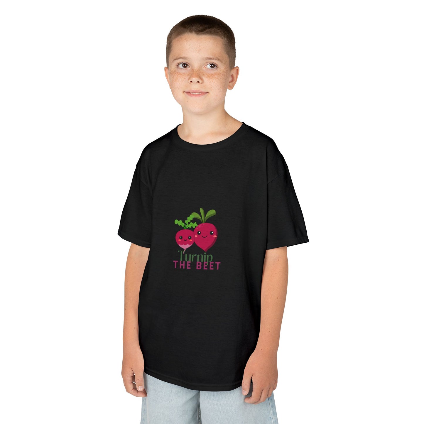 "Turnip the Beet" Youth Short Sleeve Tee – Cute Veggie Graphic Dance Pun Shirt for Kids